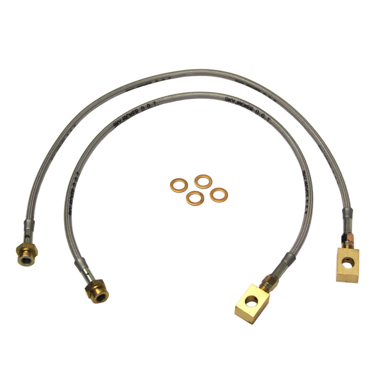 SkyjackerFord Stainless Steel Brake Line 80 - 89 Bronco/F - 150 Front Lift Height 4 - 8 Inch Pair Skyjacker