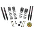 SkyjackerLong Travel Series Suspension Lift Kit w/Shocks 2 - 2.5 Inch Lift 18 - 19 Jeep Wrangler Sport 18 - 19 Jeep Wrangler Sport S Incl. Long Travel Coil Springs Extended Sway Bar Links Bump Stop Extensions Long Travel Black Max Shocks Skyjacker