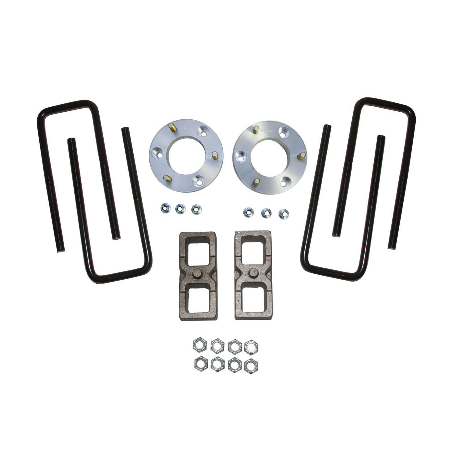 SkyjackerLift Kit 2 Inch Lift Front 16 - 17 Nissan Titan XD Includes Upper Strut Spacers Rear Blocks U - Bolts and Hardware Skyjacker