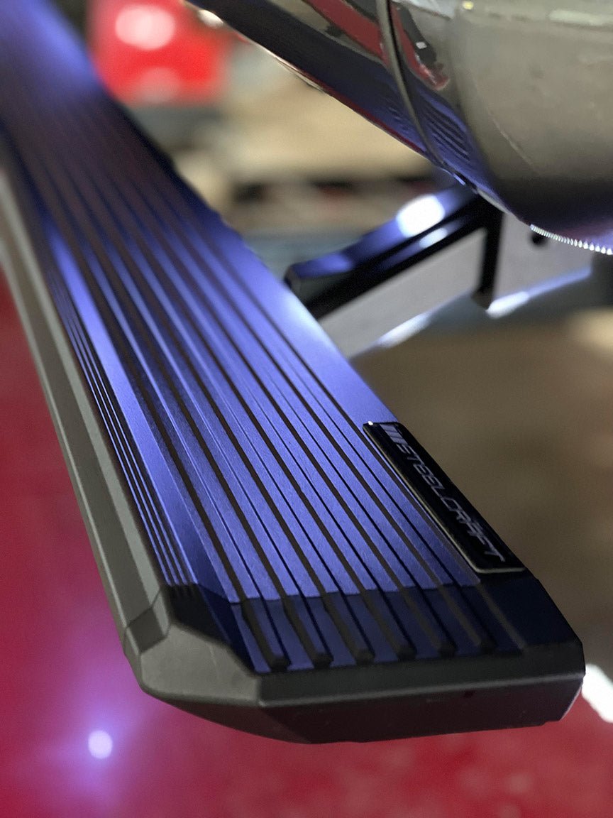 SteelcraftSteelcraft PowerGlide Retractable Running Boards | Fits 2020 - 2023 Chevrolet Silverado and GMC Sierra 2500HD 3500HD Double Cab