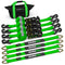 Rhino USA 2" x 8' Vehicle Ratchet Tie-Down Kit with J-Hooks 4 Pack Green
