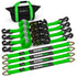 Rhino USA 2" x 8' Vehicle Ratchet Tie-Down Kit with J-Hooks 4 Pack Green
