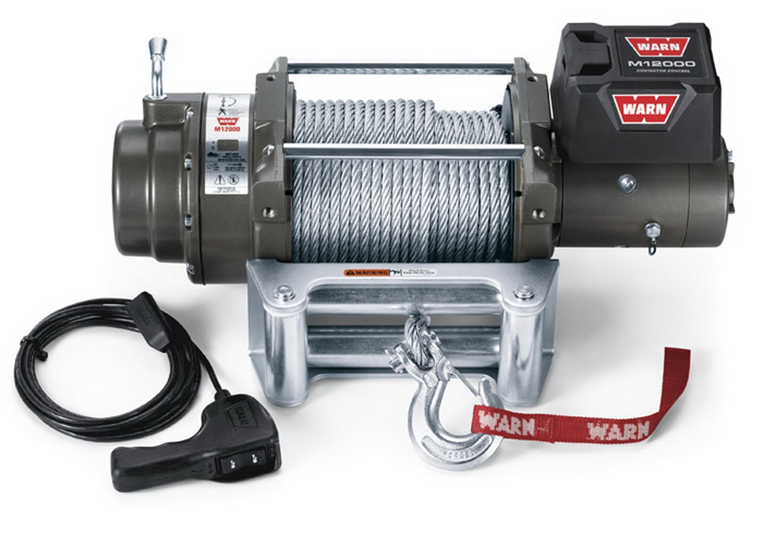 WarnWarn M12000 24V Winch 125' Roller - Heavy Duty Off - Road Recovery Equipment