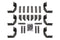 Deezee 13-23 Dodge Ram Running Board Rough Step Bracket Kit