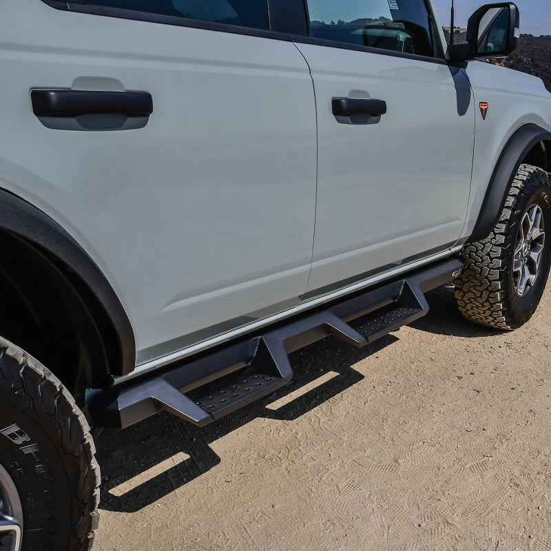 Barras protectoras para estribos laterales abatibles Westin/HDX 2021+ Ford Bronco - Negro texturizado