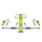 Steering Stabilizer Dual Kit Incl. 9000 Steering Dampners Brackets Hardware For Use w/HD Tie Rod Assembly PN JK717TR Or Other Tie Rod Using 1.75 Inch OD Silver Skyjacker