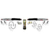 Steering Stabilizer Dual Kit Silver w/Black Boots 98-01 Dodge Ram 1500 98-02 Dodge Ram 2500 98-02 Dodge Ram 3500 Skyjacker