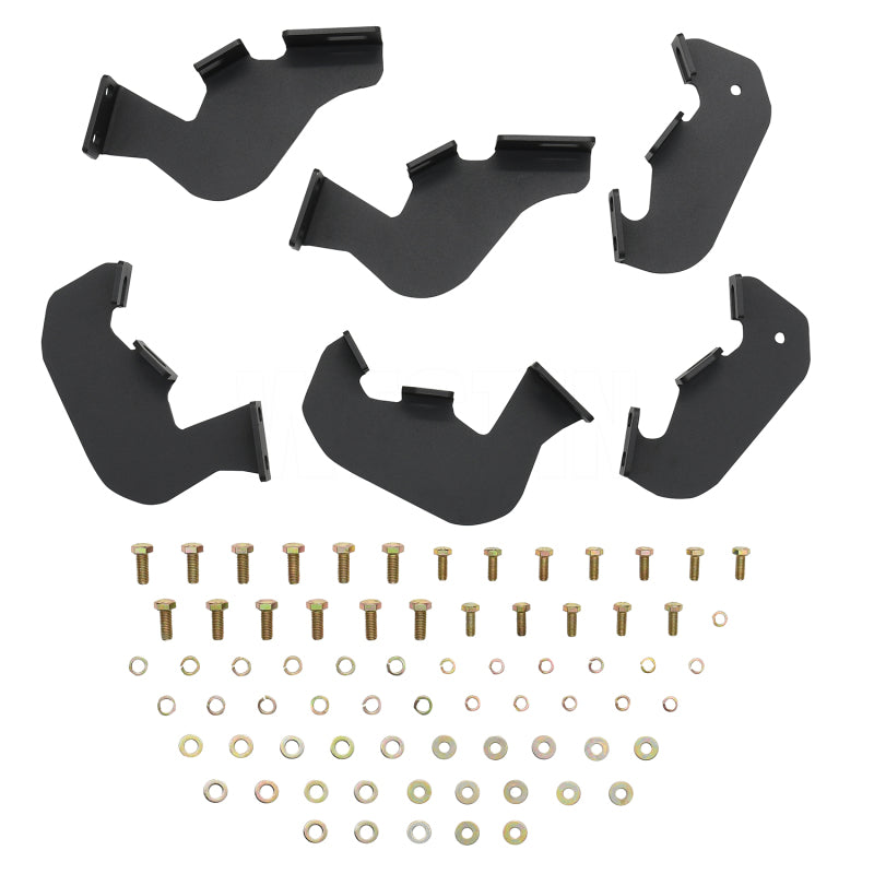 Barras protectoras para estribos laterales abatibles Westin/HDX 2021+ Ford Bronco - Negro texturizado