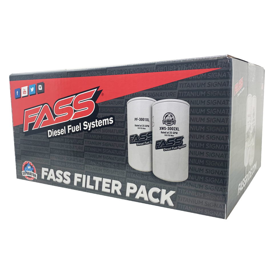 FASS Fuel Systems XL Filter Pack Contains 1 XWS-3002 XL 1 PF-3001 XL