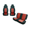 Kit de funda de asiento Rugged Ridge negro/rojo para Jeep Wrangler TJ 03-06