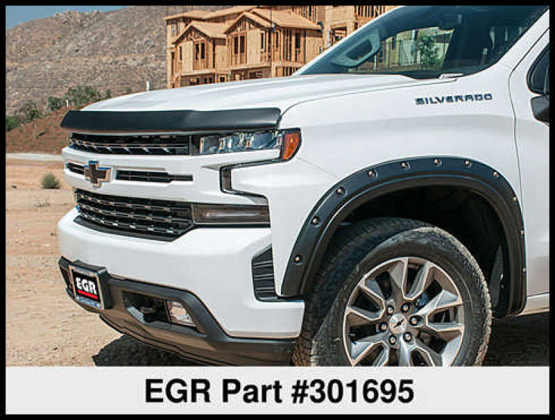 EGREGR 2019 Chevy 1500 Super Guard Hood Guard - Matte