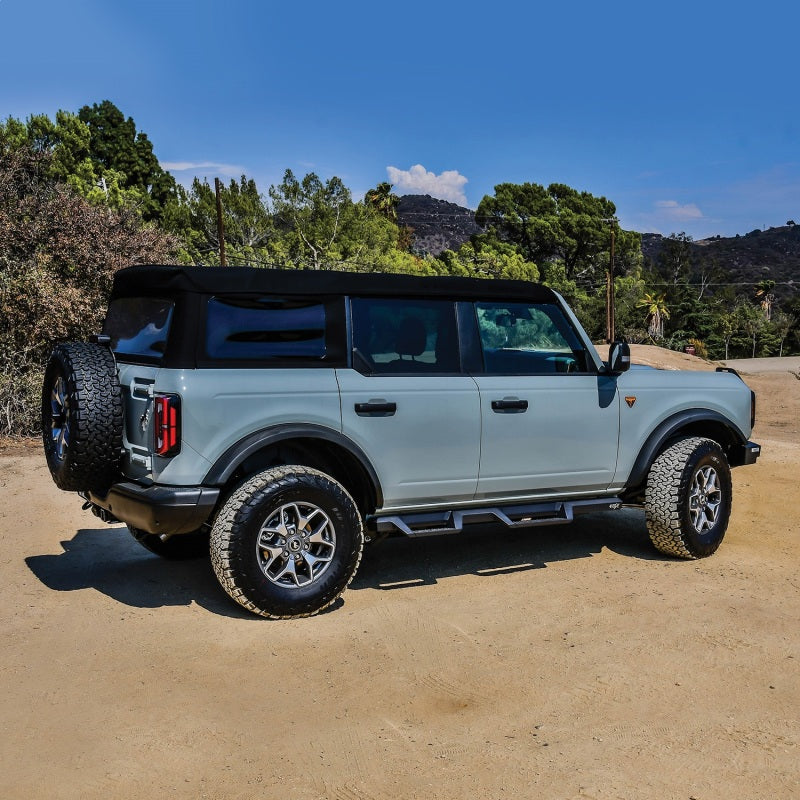 Barras protectoras para estribos laterales abatibles Westin/HDX 2021+ Ford Bronco - Negro texturizado