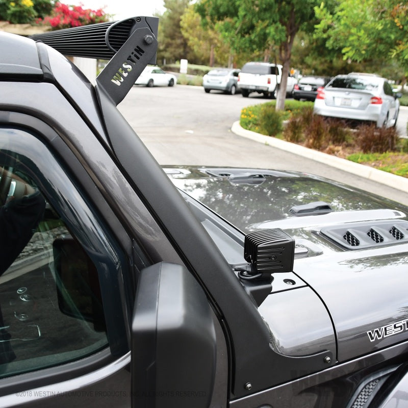 Soporte de luz LED para pilar de Jeep Wrangler Westin 18-19, color negro