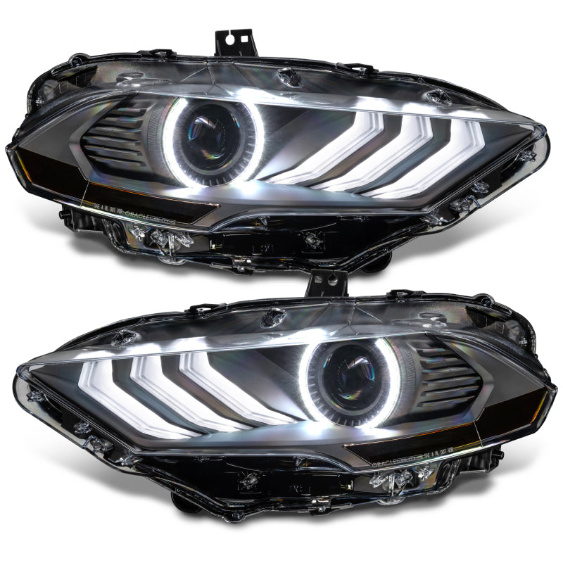 ORACLE LightingOracle Lighting 18 - 23 Ford Mustang Dynamic ColorSHIFT LED Headlights - Black Series