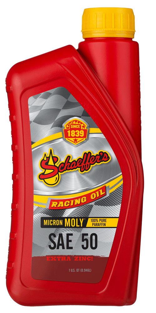 Schaeffer's 011050-012 Micron Moly Racing Oil SAE 50 12 quarts